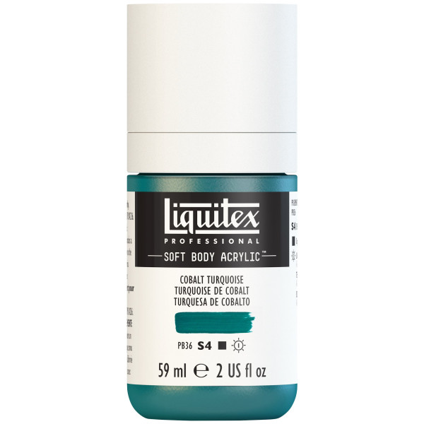 photo-Peinture acrylique Soft Body Liquitex Professional Turquoise de Cobalt 59ml