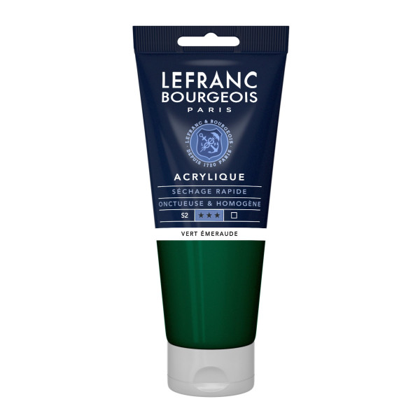 photo-Peinture Acrylique en tube - Vert émeraude - 200ml - Lefranc & Bourgeois