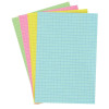 photo-100 fiches bristol - A4 - Petits carreaux - Assortiment de couleurs - Exacompta
