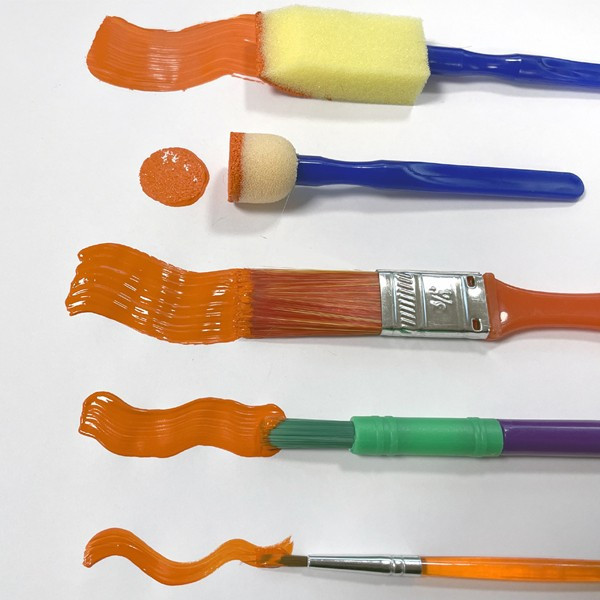 Lot de 25 pinceaux et brosses - Ecole et loisirs créatifs - Formes et tailles assorties