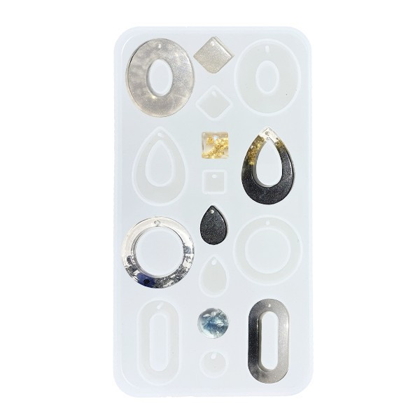 Moule en silicone - Modèles de boucles d'oreilles - 16 formes - Cléopâtre