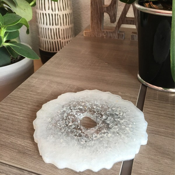 2 moules en silicone - Modèle géode - Sous-verre - Décoration - Cléopâtre
