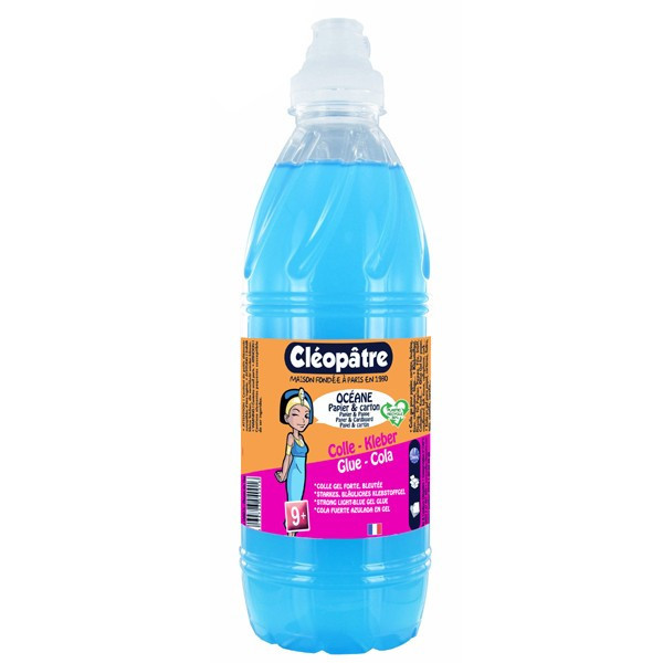 photo-Colle forte - Papier et carton - Océane bleutée - Bidon 1 kg - Cléopâtre