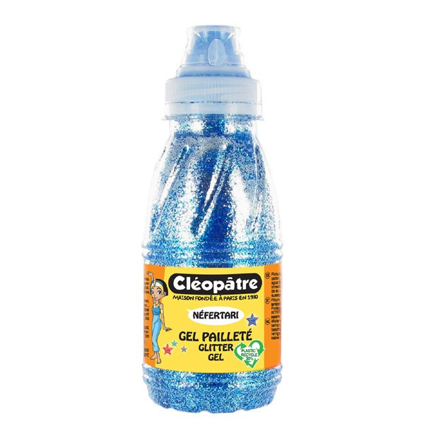 photo-Gel pailleté - Néfertari - Bleu - Flacon de 250 ml - Cléopâtre