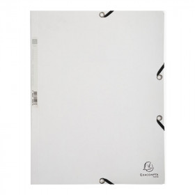 Chemise à élastique 3 rabats - A4 - Blanc - Exacompta