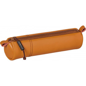 photo-Trousse scolaire - Ronde - Marron - 20 x 4,5 cm - Brunnen