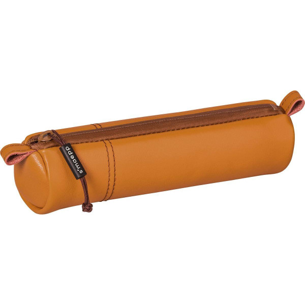 photo-Trousse scolaire - Ronde - Marron - 20 x 4,5 cm - Brunnen