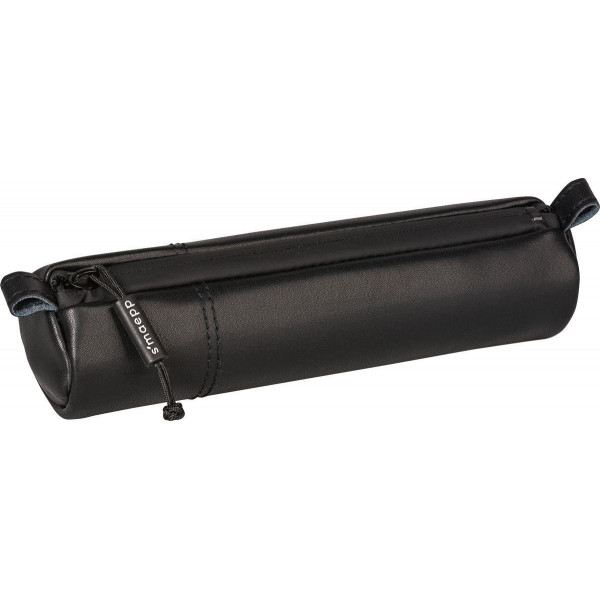photo-Trousse scolaire - Ronde - Noir - Imitation cuir - 20 x 4,5 cm - Brunnen