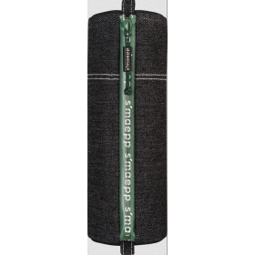 Grande trousse scolaire - Ronde - Noir - Imitation jeans - 22 x 8 cm - Brunnen