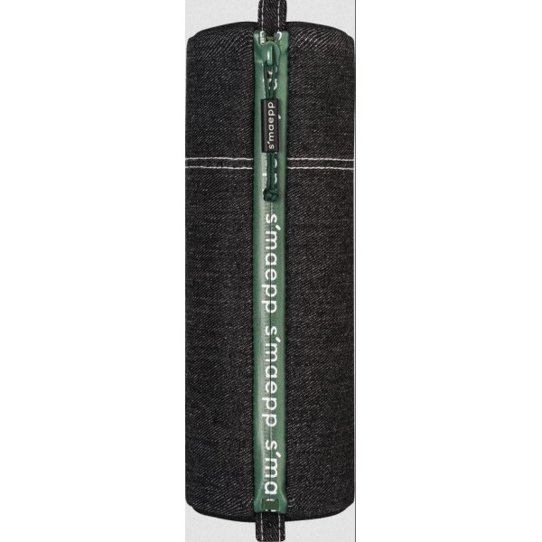Grande trousse scolaire - Ronde - Noir - Imitation jeans - 22 x 8 cm - Brunnen