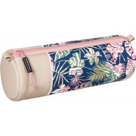 photo-Grande trousse scolaire - Ronde - Beige - Motifs jungle - 22 x 8 cm - Brunnen