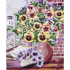 photo-Peinture par numéros - Bouquet de fleurs - 30 x 40 cm - Niveau intermédiaire