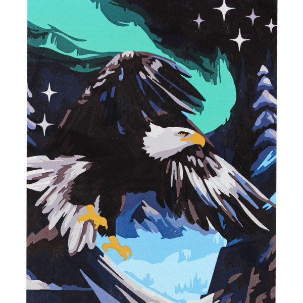 photo-Peinture par numéros - Aigle des neiges - 30 x 40 cm - Niveau débutant