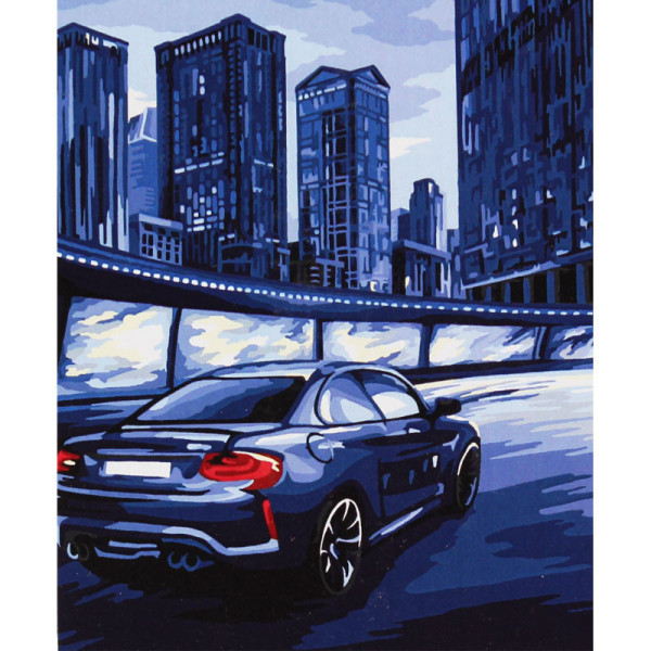 photo-Peinture par numéros - Course de nuit - 30 x 40 cm - Niveau intermédiaire
