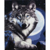 photo-Peinture par numéros - Loup au clair de lune - 30 x 40 cm - Niveau intermédiaire