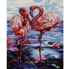 photo-Peinture par numéros - Les flamands roses - 30 x 40 cm - Niveau intermédiaire