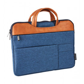 photo-Pochette ordinateur pc portable 15,6 pouces bleu marine avec poignées Cristo