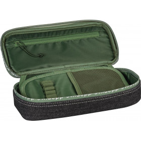 Grande trousse scolaire - Rectangulaire - Noir - Imitation jeans - 22 x 11 x 6 cm - Brunnen