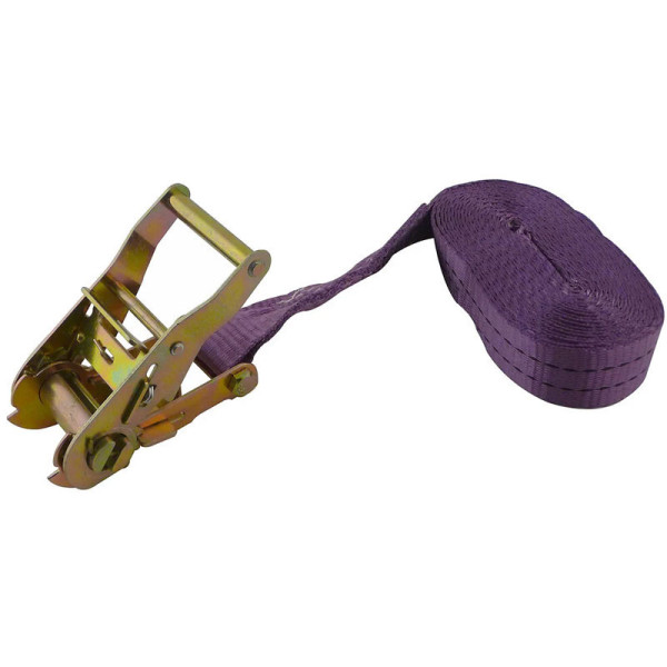 photo-Sangle d'arrimage à cliquet - 35 mm x 6 m - Violet - Viso
