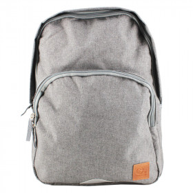 photo-Sac à dos - Gris - 2 compartiments - Collège et lycée - Quo Vadis