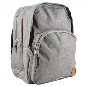 Sac à dos - Gris - 2 compartiments - Collège et lycée - Quo Vadis
