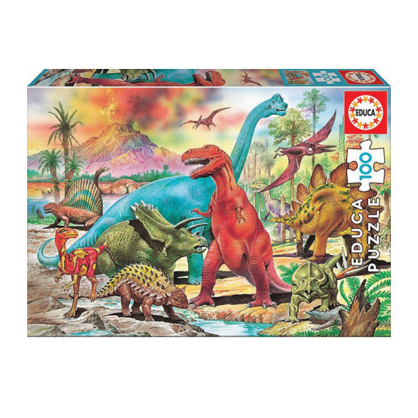Puzzle Dinosaures 100 pièces - Educa | Artmania