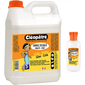 photo-Colle blanche - Cléopâtre -  Bidon Vinyl'Ecole 2 kg + flacon 100 g