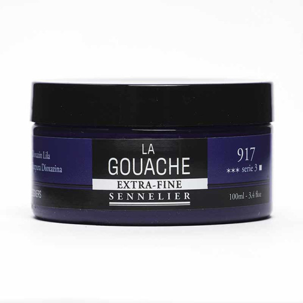 photo - Gouache - Extra-fine - Pourpre dioxazine - 917 - Sennelier - Pot de 100ml - Beaux-arts
