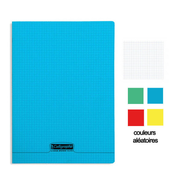 Cahier - 24x32(cm) - Petits carreaux - 96 pages - couverture en polypro - sans spirale - Clairefontaine