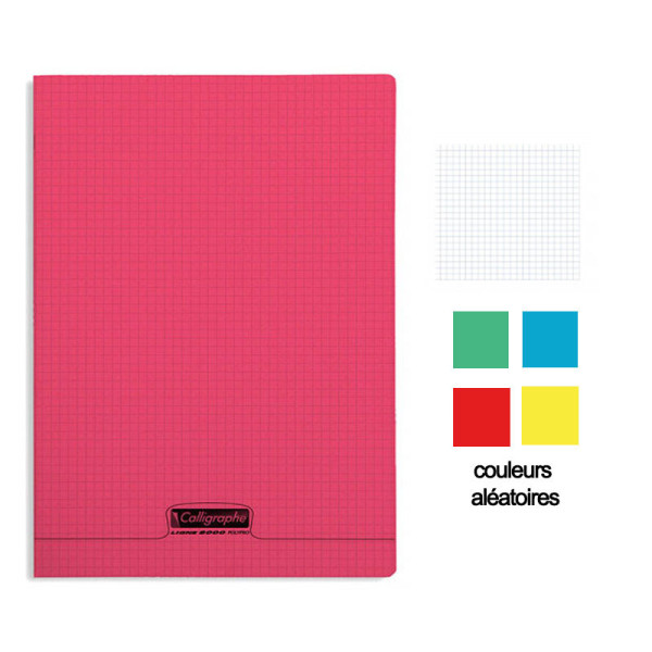 Cahier - 24x32(cm) - Petits carreaux - 96 pages - couverture en polypro - sans spirale - Clairefontaine