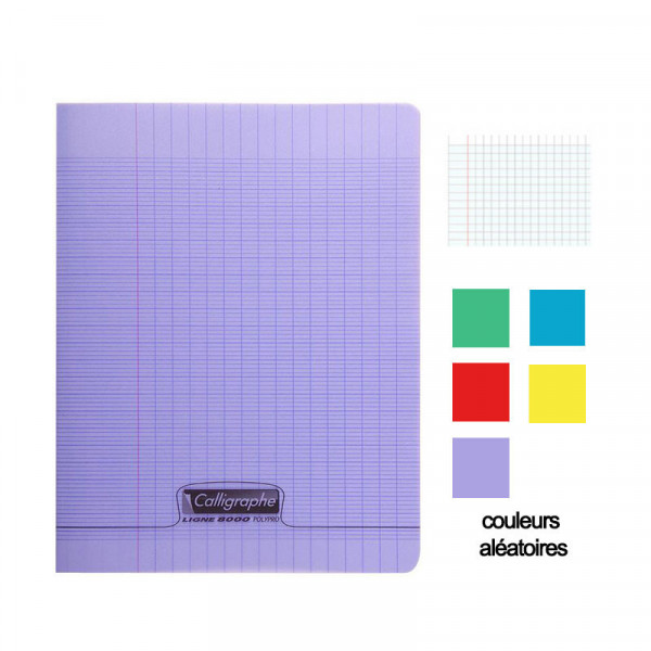 Lot de 10 cahiers - 24x32(cm) - Grands carreaux - 48 pages - couverture en polypro - sans spirale - Clairefontaine