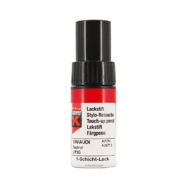 photo-Stylo de retouche pour carrosserie - Audi - Volkswagen - LP3G Flashrot - Auto K