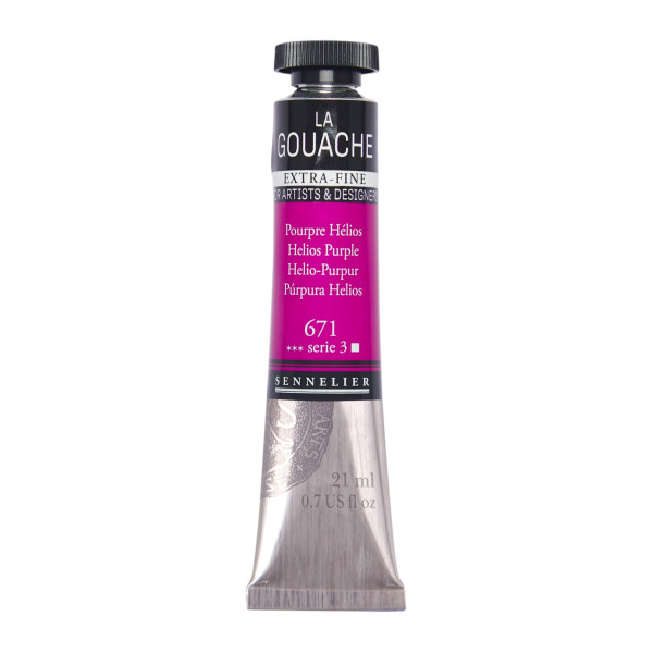 photo - Gouache - Extra-fine - Pourpre hélios - 671 - Tube de 21ml - Sennelier