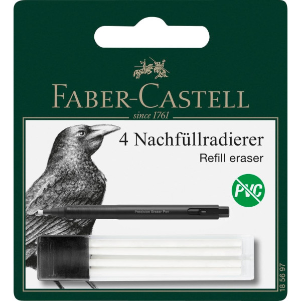 photo - Lot de 4 recharges pour stylo gomme - Diamètre 2,5mm - Faber-Castell