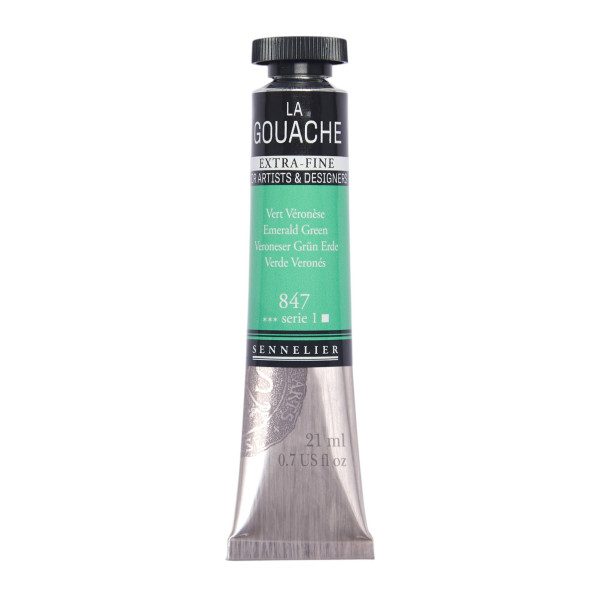 photo - Gouache - Extra-fine - Vert Véronèse - 847 - Tube de 21ml - Sennelier