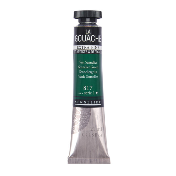 photo - Gouache - Extra-fine - Vert Sennelier - 817 - Tube de 21ml - Sennelier