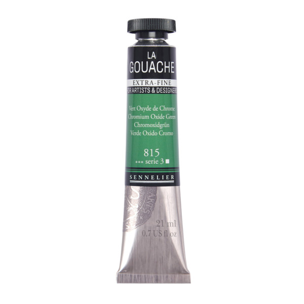 photo - Gouache - Extra-fine - Vert oxyde de chrome - 815 - Tube de 21ml - Sennelier