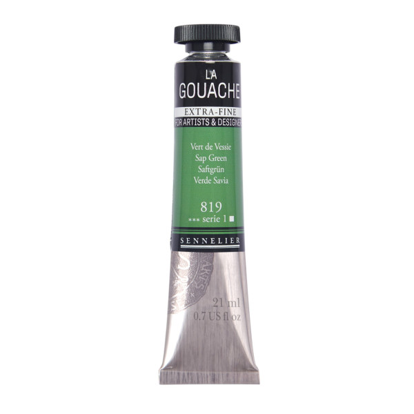 photo - Gouache - Extra-fine - Vert de vessie - 819 - Tube de 21ml - Sennelier