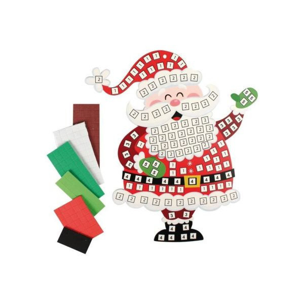 photo-Mosaïque en mousse - Père noël - Loisirs créatifs enfant - CTOP