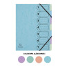 photo-Trieur - 7 touches - A4 - Carton - Couleurs pastel assorties - Harmonika - Exacompta