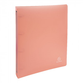 photo-Classeur - A4 + - Polypro - 4 anneaux - Corail - Chromaline - Exacompta