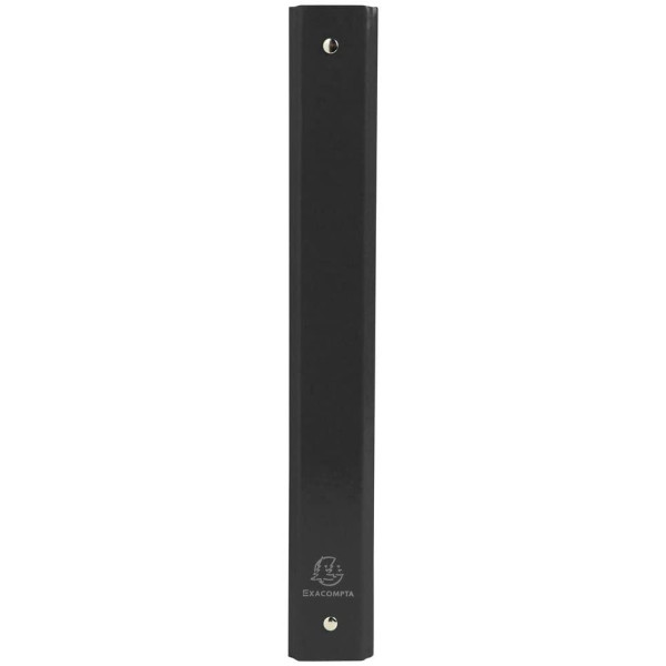 Classeur - A4 + - Carton rigide - 4 anneaux - Noir - Iderama - Exacompta