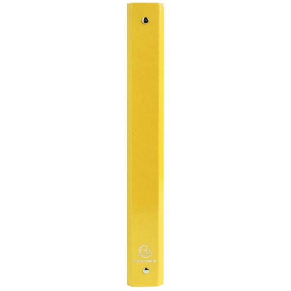 Classeur - A4 + - Carton rigide - 4 anneaux - Jaune - Iderama - Exacompta