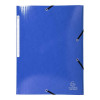 photo-Chemise à élastique 3 rabats - A4 - Bleu - Carte lustrée - Iderama - Exacompta