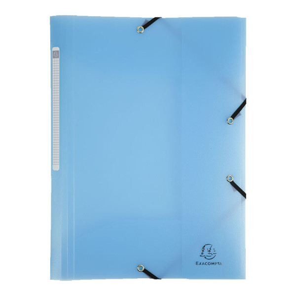 photo-Chemise à élastique 3 rabats - A4 - Bleu clair - Polypro - Chromaline - Exacompta