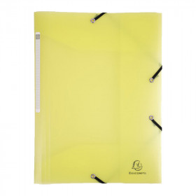 photo-Chemise à élastique 3 rabats - A4 - Jaune - Polypro - Chromaline - Exacompta
