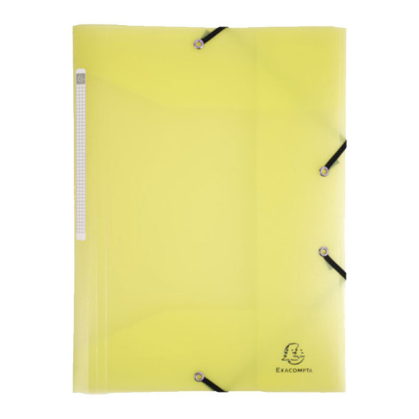 photo-Chemise à élastique 3 rabats - A4 - Jaune - Polypro - Chromaline - Exacompta