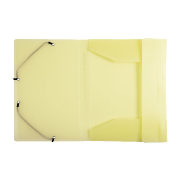 Chemise à élastique 3 rabats - A4 - Jaune - Polypro - Chromaline - Exacompta
