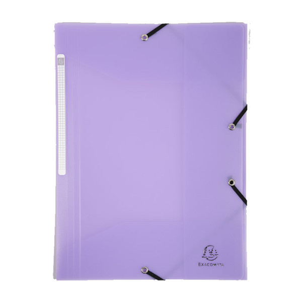 photo-Chemise à élastique 3 rabats - A4 - Mauve - Polypro - Chromaline - Exacompta