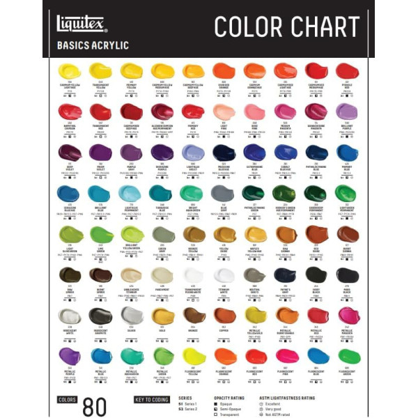 6 tubes de peinture acrylique - Couleurs métalliques - Liquitex Basics Acrylic